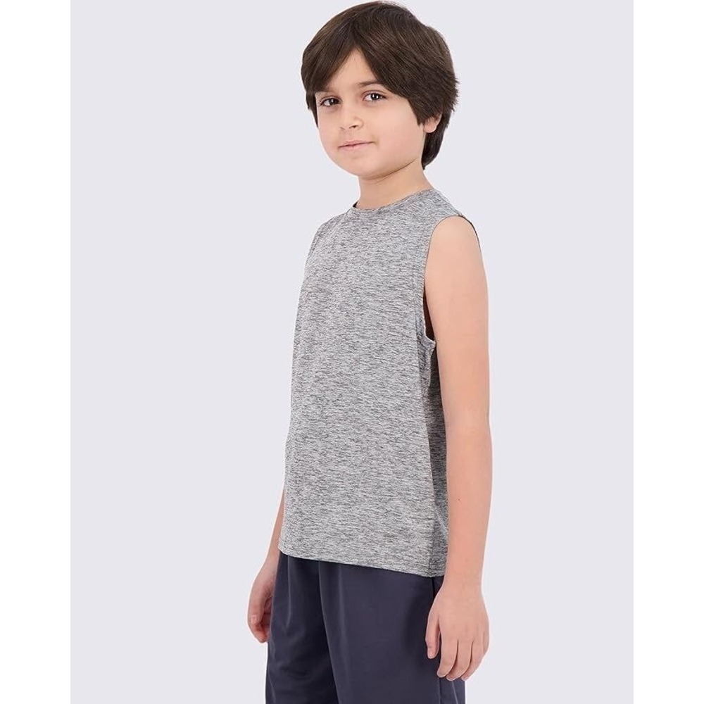 Real Essentials Boys 5-Pack Dry-Fit Active Athletic Tank Tops - Multi Colors XL - Picture 2 of 3